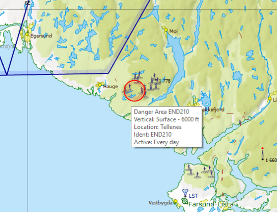 END210 (Skjermdump SkyDemon)